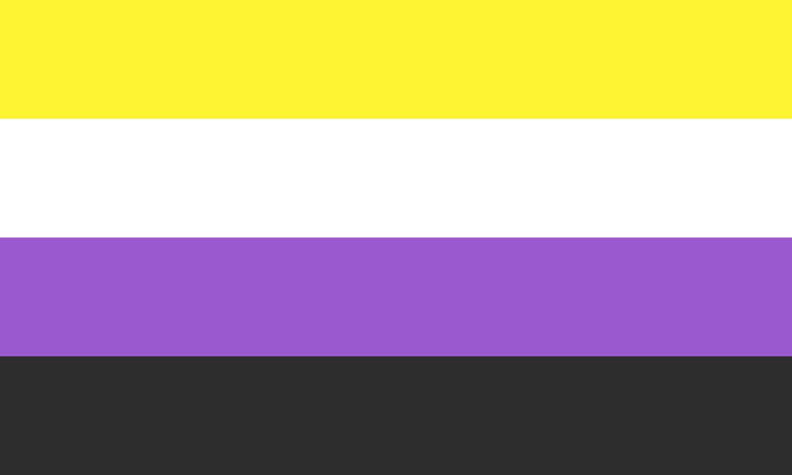 [Image ID: the nonbinary flag. End ID]